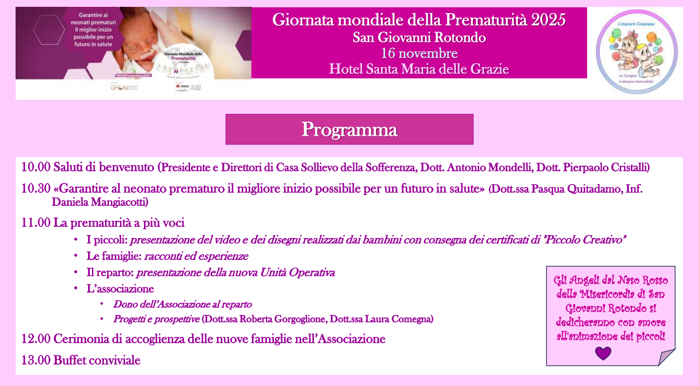 programma giornata mondiale prematurità 2025